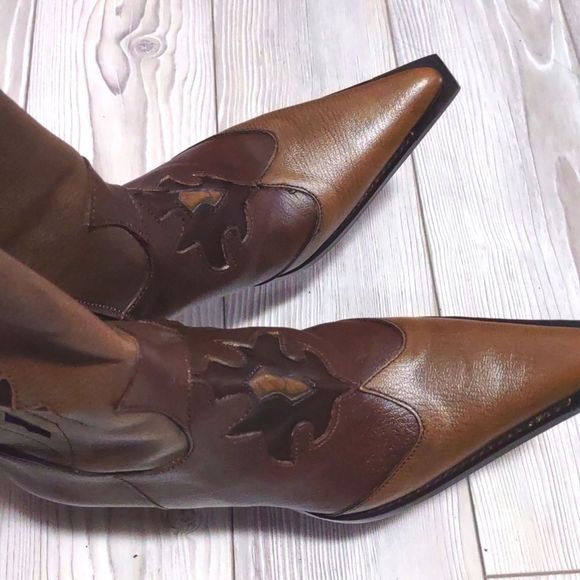 (S-33563)  Bonanza Women's LEATHER Western Boots Size 7.5 - Picture 8 of 12